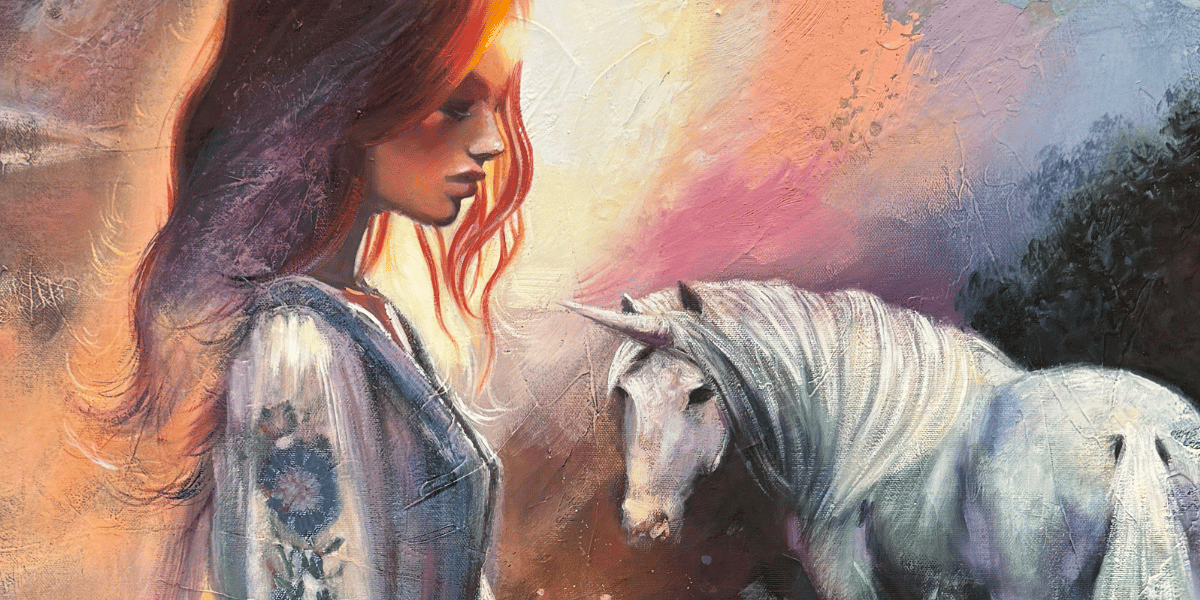 Elli Milan oil painting of unicorn