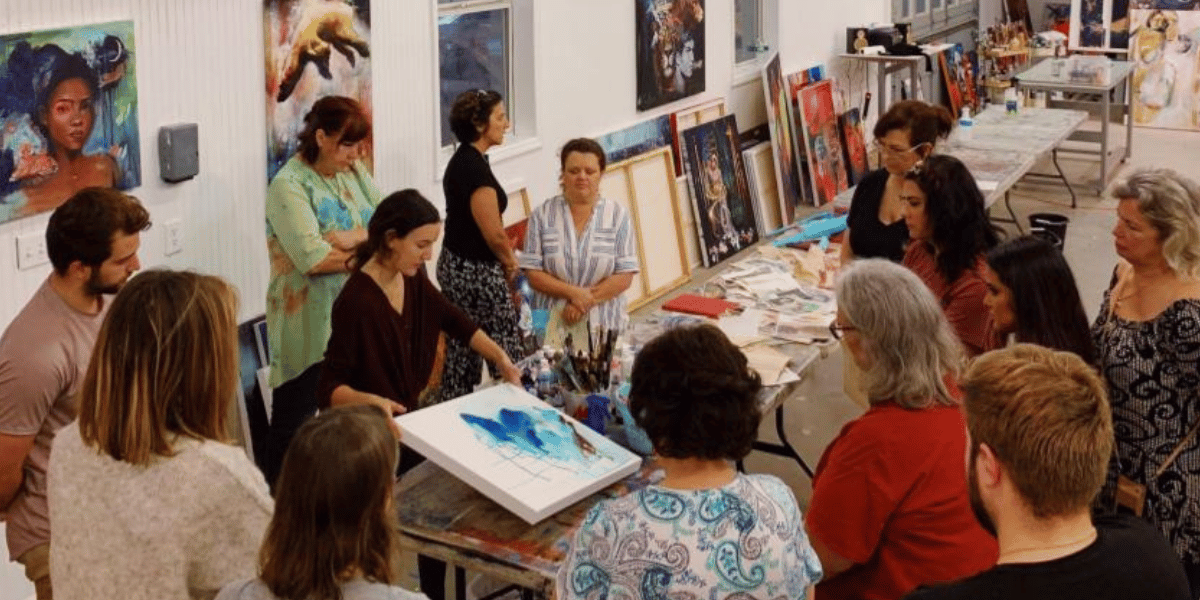 Photo caption: Many students in the Mastery Program begin selling their work before they’re even done with the program. Photo courtesy of the Milan Art Institute. 